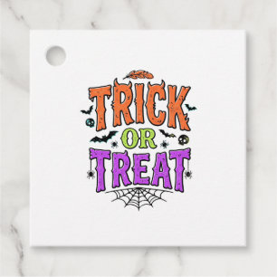 Étiquettes Cadeau Halloween Farce Traitement Drôle Toile d'Araignée