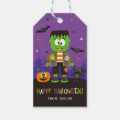 Étiquettes-cadeau Halloween Favoriser Tag Frankenstein Anniversaire (Devant)
