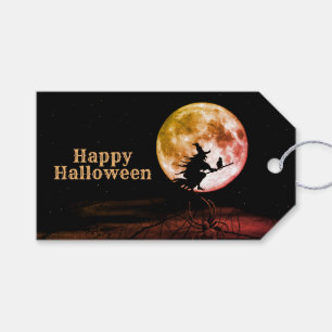 Étiquettes-cadeau Halloween fête Black Night Pleine lune effrayant