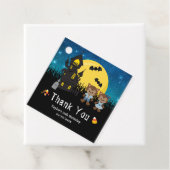 Étiquettes Cadeau Halloween fête d'anniversaire Werewolf Blue (En situation)