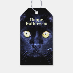 Étiquettes-cadeau Halloween fête peur Chat noir Horreur Nuit