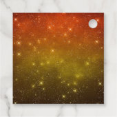 Étiquettes Cadeau Halloween Fête Sorcière Ghost Orange (Dos)