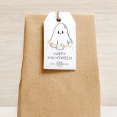 Étiquettes-cadeau Halloween floral Fantôme mou