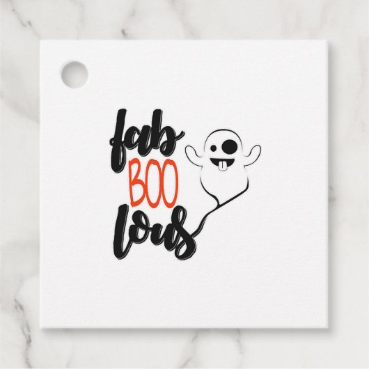 Étiquettes Cadeau Halloween Ghost (Devant)
