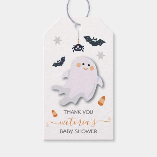 Étiquettes-cadeau Halloween Ghost Little Boo (Devant)