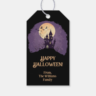 Étiquettes-cadeau Halloween gothique Éffrayant Haunted Maison Hallow