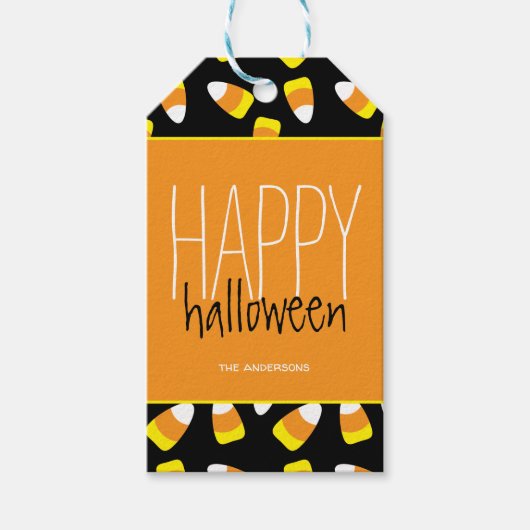Étiquettes-cadeau Halloween heureux et personnalisé (Devant)