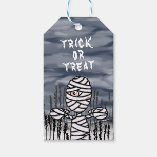 Étiquettes-cadeau Halloween Horreur Déplaisant maman Trump ou traite