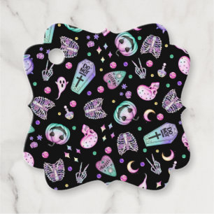 Étiquettes Cadeau Halloween pastel gothique apothecaire et cimetière