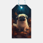 Étiquettes-cadeau Halloween Pekingese Avec Peur Citrouille (Dos)