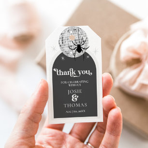 Étiquettes-cadeau Halloween Retro Disco Spiders & Disco Ball Mariage