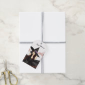 Étiquettes-cadeau halloween, sorcière (Avec de la ficelle)