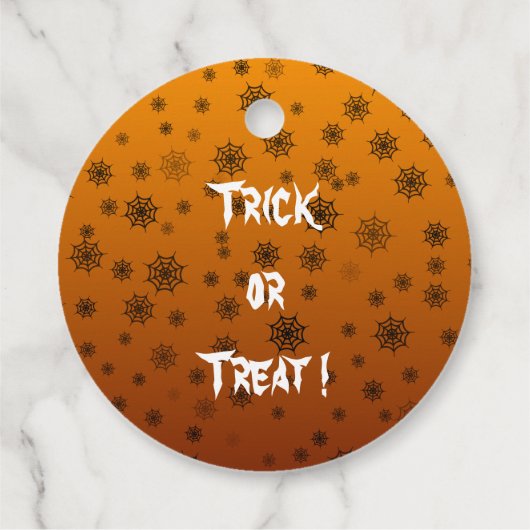Étiquettes Cadeau Halloween Spider Web (Dos)