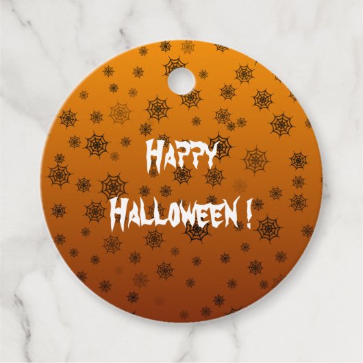 Étiquettes Cadeau Halloween Spider Web (Devant)