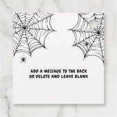 Étiquettes Cadeau Halloween Spiderweb (Dos)