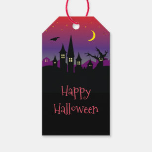 Étiquettes-cadeau Halloween Spooktacular Déplaisant Haunted Castle P