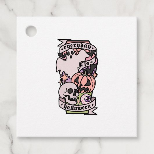 Étiquettes Cadeau Halloween tous les jours (Devant)