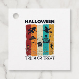 Étiquettes Cadeau Halloween Trick Or Treat Loup-Garou Sorcière Squel