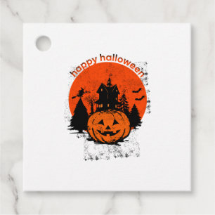 Étiquettes Cadeau Halloween vintage Happy Halloween 2
