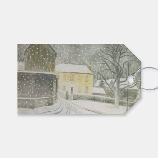 Étiquettes-cadeau Halstead Road à Neige (par Eric Ravilious) (Devant (Horizontal))
