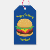 Étiquettes-cadeau Hamburger fête d'anniversaire (Devant)