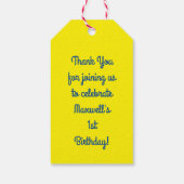 Étiquettes-cadeau Hamburger fête d'anniversaire (Dos)