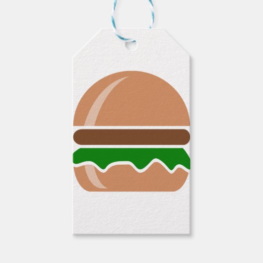 Étiquettes-cadeau Hamburger restauration rapide un sandwich (Devant)