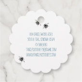 Étiquettes Cadeau Hand Draey Bee Beekeeper Apiary Floral Prix (Dos)