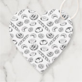 Étiquettes Cadeau Hand-Drawn Bakery Pattern Heart Thank You  (Dos)