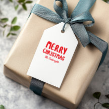 Hand-drawn Block Letters Merry Christmas Greeting