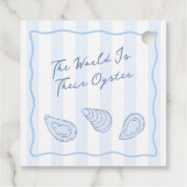 Étiquettes Cadeau Hand Drawn Oyster Roast Couples Bridal Shower (Dos)