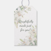 Étiquettes-cadeau Handmade Care Instructions Lilies Hang Tag (Devant)