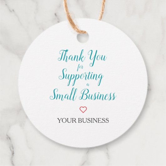 Étiquettes Cadeau Handmade with Love QuoteDesign in Aquamarine (Dos)