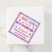 Étiquettes Cadeau Hands Down Vous êtes le meilleur bénévole autour (En situation)