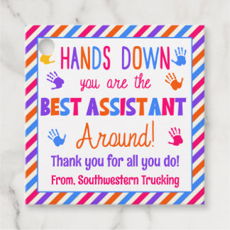 Étiquettes Cadeau Hands Down You are the Best Assistant Around