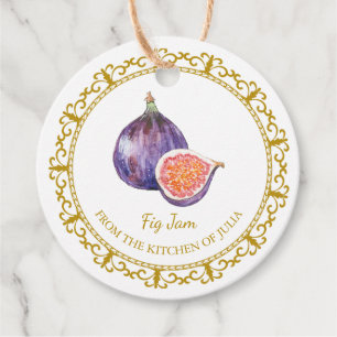 Étiquettes Cadeau Hang Tag l Blanc vintage à la confiture de figues