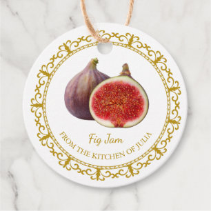 Étiquettes Cadeau Hang Tag l Blanc vintage à la confiture de figues