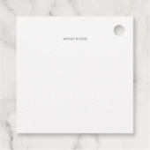 Étiquettes Cadeau Hangtag Certificat d'authenticité (Dos)