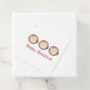 Étiquettes Cadeau Hanoukka Chanukah Fêtes juives Jelly Doughnut