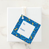 Étiquettes Cadeau Hanoukka Dreidels à partir (En situation)