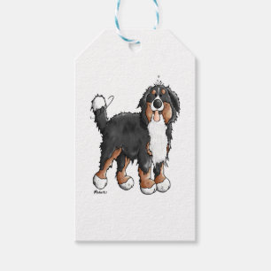 Étiquettes-cadeau Happy Bernese Mountain Dog - Comic - Chiens - Cart