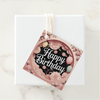 Étiquettes Cadeau Happy Birthday