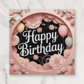 Étiquettes Cadeau Happy Birthday (Devant)