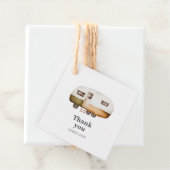 Étiquettes Cadeau Happy Camper Merci (En situation)