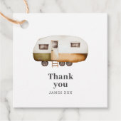 Étiquettes Cadeau Happy Camper Merci (Devant)