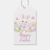 Étiquettes-cadeau Happy Easter Spring Design - Cute Easter Bunny (Devant)