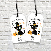 Étiquettes-cadeau Happy Halloween Cute Cat