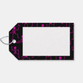 Étiquettes-cadeau Happy Halloween Pink Dancing Skeleton Motif (Dos (Horizontal))
