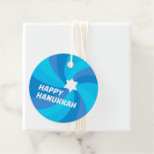 Étiquettes Cadeau HAPPY HANOUKKA Modern Star de David Custom (En situation)