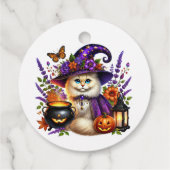 Étiquettes Cadeau Happy Helloween Cute Wizard Bear (Dos)